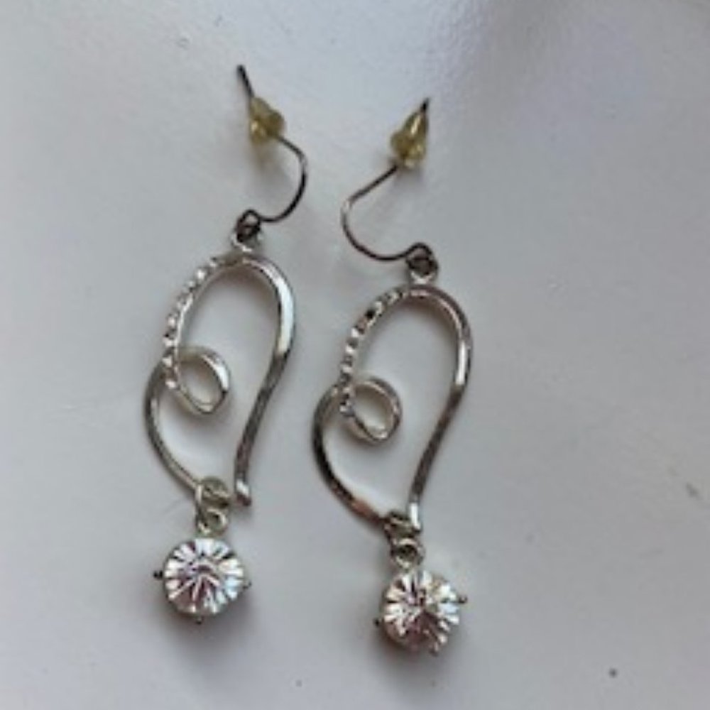 Heart Rhinestone Earrings